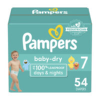 Pampers Baby Dry Baby Dry Diapers Size 7, 54 Each