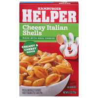 Hamburger Helper Cheesy Italian Shells, Creamy & Cheesy Sauce, 6.1 Ounce