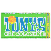 Tony's Chocolonely Dark Chocolate, Almond Sea Salt, 6.35 Ounce