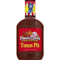 Famous Daves BBQ Sauce, Texas Pit, 19 Ounce
