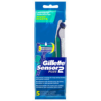 Gillette Sensor2 Plus Disposable Razors, Ultragrip Pivot, 5 Each