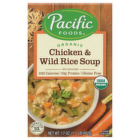 Pacific Foods Soup, Organic, Chicken & Wild Rice, 17 Ounce