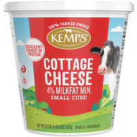 Kemps 4% Small Curd Cottage Cheese, 22 Ounce