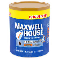 Maxwell House Coffee, Ground, Medium, Original Roast, Bonus Size, 36.8 Ounce