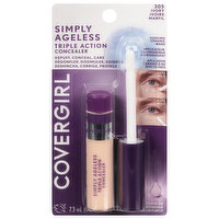 CoverGirl Concealer, Triple Action, Simply Ageless, 305 Ivory, 0.24 Fluid ounce