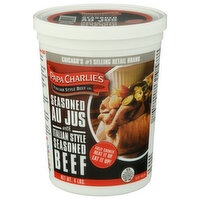 Papa Charlie's Seasoned Au Jus with Italian Style Seasoned Beef, 4 Pound