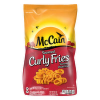 McCain Potato Fries, Curly, Seasoned, 26 Ounce