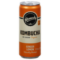 Remedy Kombucha, Organic, Ginger Lemon, 11 Fluid ounce