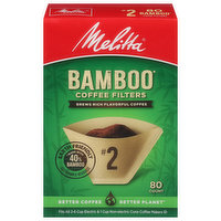 Melitta Coffee Filters, Bamboo, No. 2, 80 Each