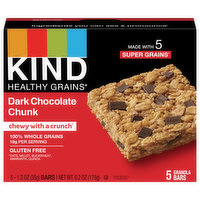 Kind Healthy Grains Granola Bars, Dark Chocolate Chunk, 5 Each