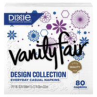 Vanity Fair Napkins, Everyday Casual, Design Collection, 2-Ply, 80 Each
