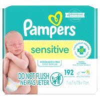 Pampers Sensitive Pampers Sensitive Baby Wipes [Size]X, [Count] Count, 192 Each