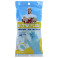 Mr. Clean Gloves, Natural Latex, Ultra Flex, Size S, 1 Each