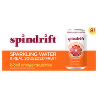 Spindrift Sparkling Water, Blood Orange Tangerine, Unsweetened, 8 Each