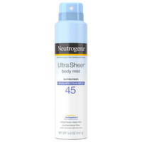 Neutrogena Ultra Sheer Sunscreen, Body Mist, Broad Spectrum SPF 45, 5 Ounce