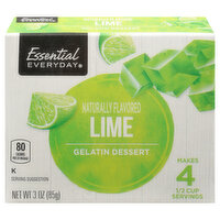 Essential Everyday Gelatin Dessert, Lime, 3 Ounce