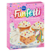 Pillsbury Funfetti Cake & Cupcake Mix, Strawberry, 15.25 Ounce