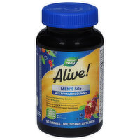 Nature's Way Alive! Multivitamin, Men's 50+, Gummies, Fruit Flavored, 60 Each