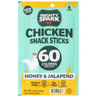 Mighty Spark Chicken Snack Sticks, Honey & Jalapeno, 4 Each