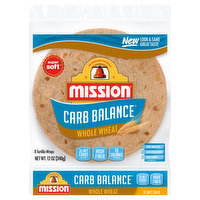 Mission  Carb Balance Tortilla Wraps, Super Soft, Soft Taco, 8 Each