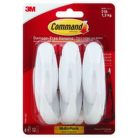 COMMAND Designer Hooks, General Purpose, Medium, Multi-Pack, 1 Each