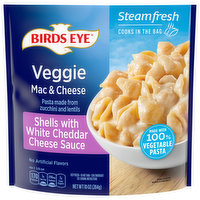 Birds Eye Steamfresh Veggie Pasta Mac and Cheese Shells with White Cheddar Cheese Sauce Frozen Side, 10 Ounce