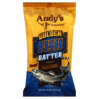 Andys Seasoning Fish Batter, Golden, 10 Ounce