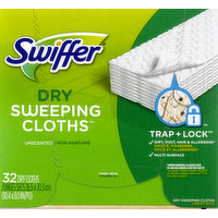 Swiffer Sweeping Cloths, Dry, Unscented, 32 Each