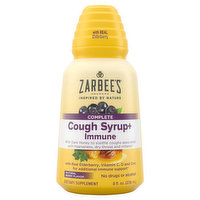Zarbee's Cough Syrup+ Immune, Complete, Natural Berry Flavor, 8 Fluid ounce