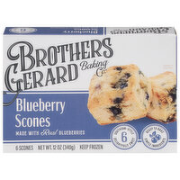 Brothers Gerard Baking Co. Scones, Blueberry, 6 Each