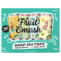Fruit Smash Fruit Smash Hard Seltzer, Assorted, with Real Juice, 12 Each