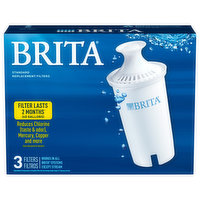 Brita Water Filters, Replacement, Standard, 3 Each