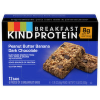 Kind Breakfast Bars, Peanut Butter Banana Dark Chocolate, 6 Pack, 6 Each