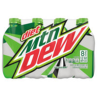 Mtn Dew Soda, Diet, Low Calorie, 8 Pack, 8 Each