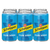 Schweppes Club Soda, Premium, 6 Each