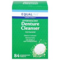 Equaline Denture Cleanser, Anti-Bacterial, Effervescent Tablets, 84 Each