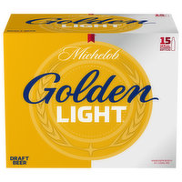 Michelob Draft Beer, Golden Light, 15 Each