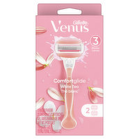 Venus Venus ComfortGlide White Tea Women's Razor Handle + 2 Blade Refills, 1 Each