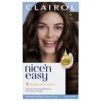 Clairol Hair Color, Permanent, Dark Brown 4, 1 Each