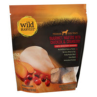 Wild Harvest Dog Treats, Premium, Gourmet Wafers, with Chicken & Cranberry, 12 Ounce