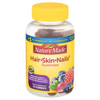 Nature Made Hair Skin Nails, Mixed Berry, Cranberry & Blueberry, Gummies, 90 Each