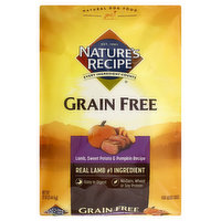 Nature's Recipe Dog Food, Grain Free, Lamb, Sweet Potato & Pumpkin Recipe, Adult, 12 Pound