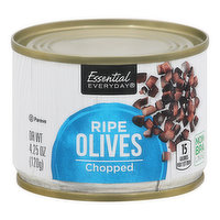 Essential Everyday Olives, Ripe, Chopped, 4.25 Ounce