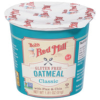 Bob's Red Mill Oatmeal, Gluten Free, Classic, 1.81 Ounce