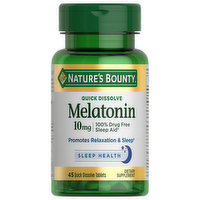 Nature's Bounty Melatonin, 10 mg, Quick Dissolve Tablets, 45 Each