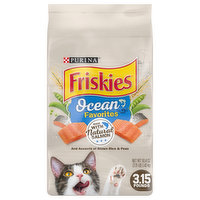 Friskies Ocean Favorites Dry Cat Food, Ocean Favorites With Natural Salmon, 3.15 Pound