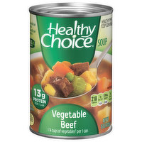 Healthy Choice Soup, Vegetable, Beef, 15 Ounce