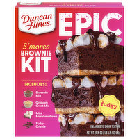 Duncan Hines Epic Brownie Kit, S’mores, Fudgy, 24.16 Ounce