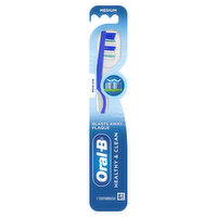 Oral-B Healthy Clean Healthy Clean Toothbrush, Blasts Away Plaque, Medium, 1 Count, 1 Each