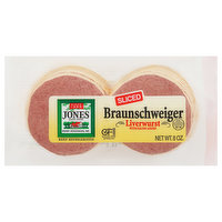 Jones Dairy Farm Liverwurst, Braunschweiger, Sliced, 8 Ounce